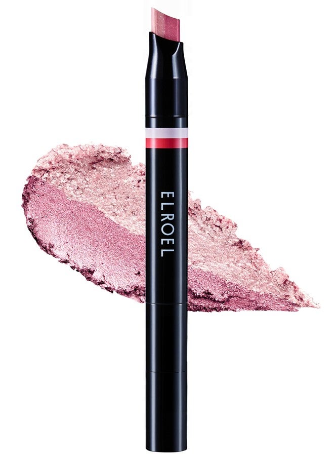 ELROEL Blanc Double Shadow Stick - 48HR Long Lasting Dual-Tone Eye Shadow Pencil - Combines Glitter w/Soft Matte or Shimmer - Waterproof & Smudge-Proof Eyeshadow Makeup 0.05 oz (#08 Popping-Candy) - Image 1